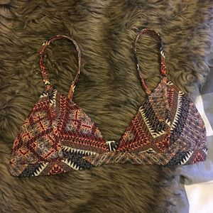 Mixed Pattern Quilted Bikini Top